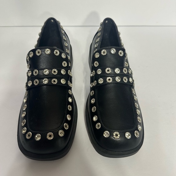 Olivia miller Black Studded loafers size 6 women brand new without box - Picture 1 of 6